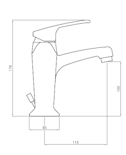 Смеситель для раковины однорычажный, хром Cezares LEGEND-LSM2-01